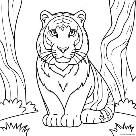 Large Cat Coloring Pages