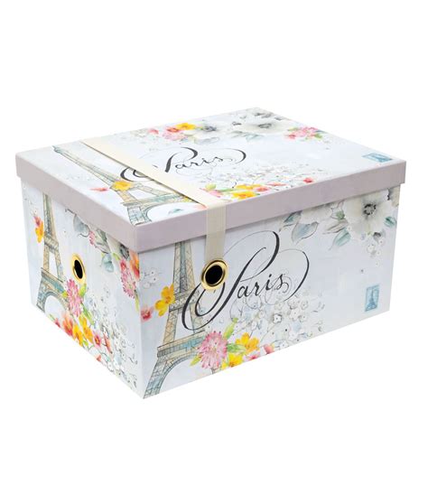 Fortuny Moresco Decorative Box LargePlatinum + Light GreyLarge Decorative boxes, Luxury