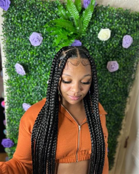 Large Knotless Braids