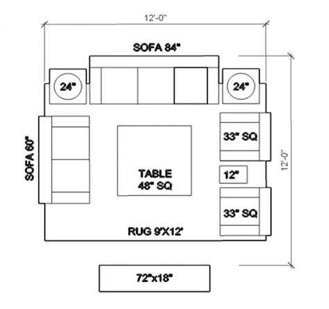 Large Living Room Table Dimensions