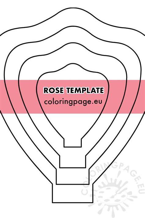 Large Paper Rose Template Printable Free