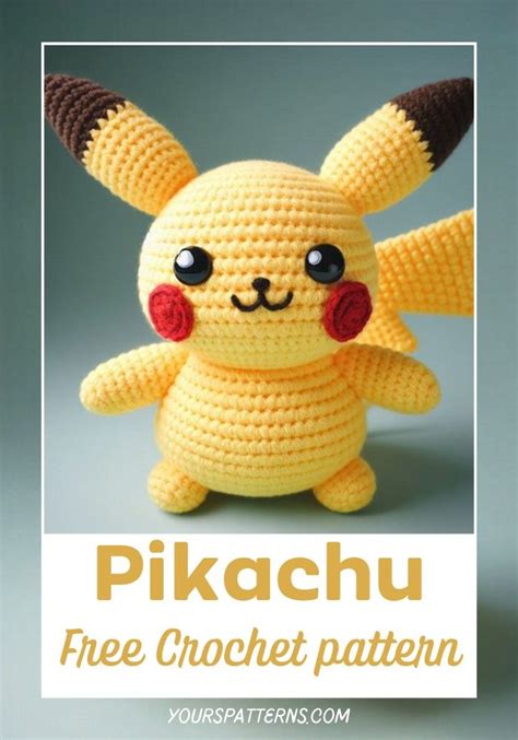Large Pikachu Crochet Pattern Free