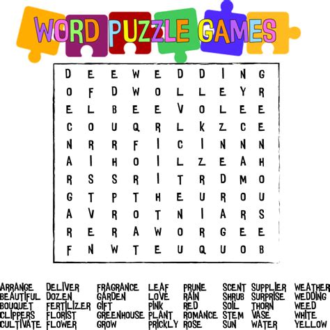 Large Print Free Printable Word Searches