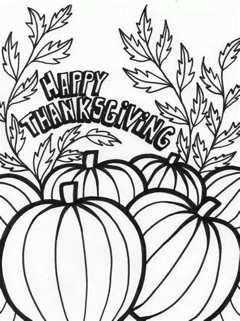 Large Printable Thanksgiving Coloring Pages