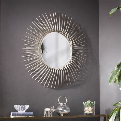 Large Round Sunburst Mirror