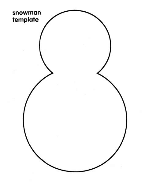 Large Snowman Template Printable