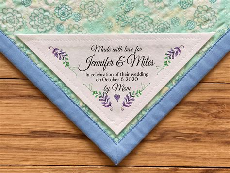 Large Triangle Quilt Label Personalized Sewing Labels | Etsy