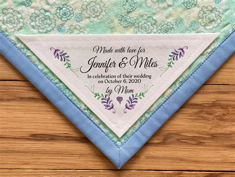 Large Triangle Quilt Label Personalized Sewing Labels - Etsy | Sewing