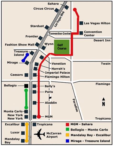 Las Vegas Monorail Map Printable