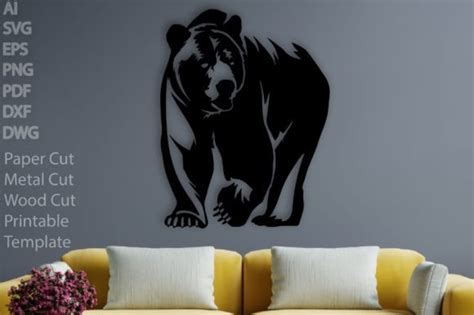 Download Laser Cut Bear Template SVG Multi Use