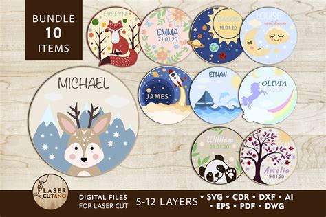 Download Laser Cut Files BUNDLE KIDS PANELS Easy Edite