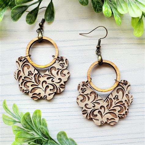 Laser Engraved Earrings