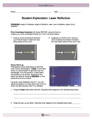 Laser Reflection Gizmo Answer Key - Fill Online, Printable, Fillable