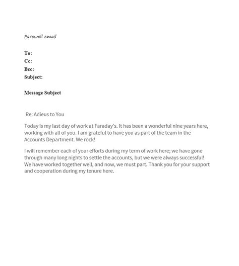 Final notice email template in Word and Pdf formats