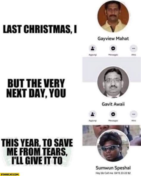 Last Christmas Meme Indian Names