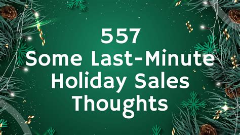 Last Minute Thoughts