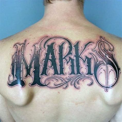 84 Best Name Tattoos On Back
