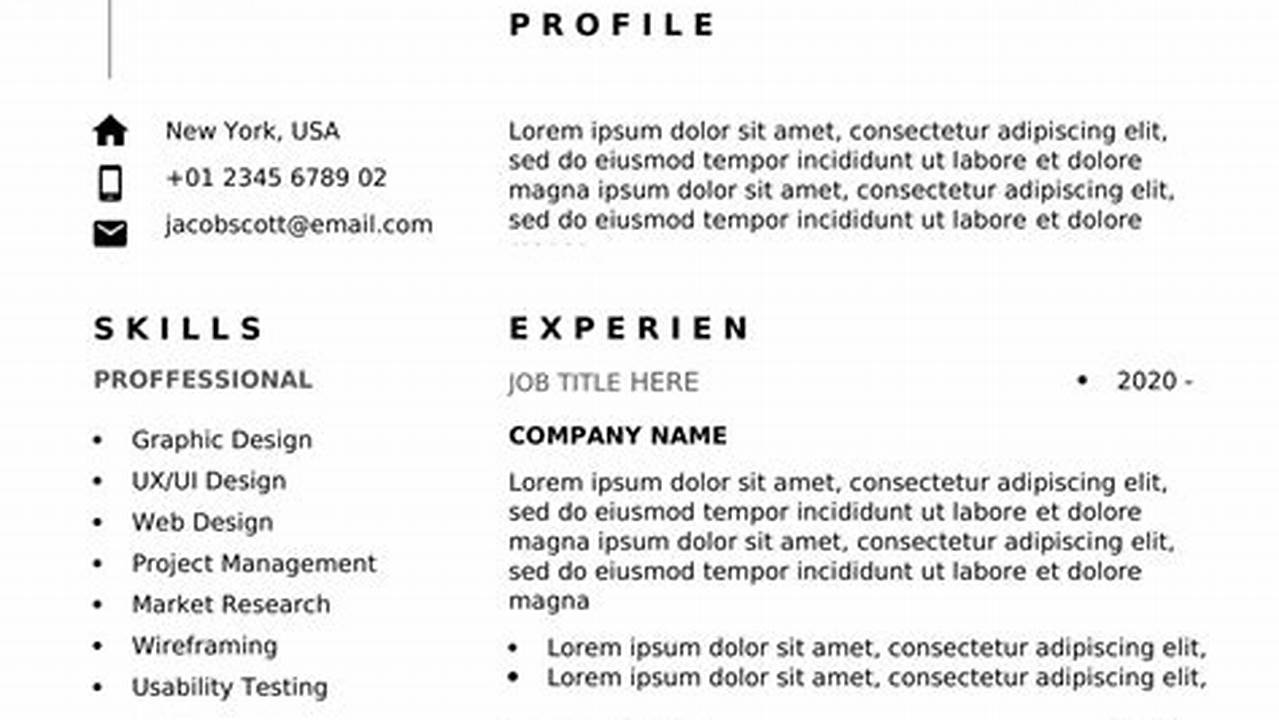 Latest Resume Format 2025 Download