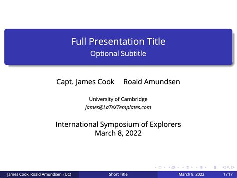 Latex Beamer Templates