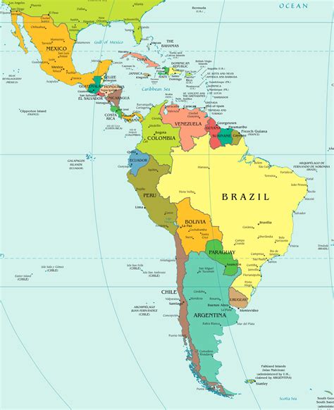 Latin America Map Printable