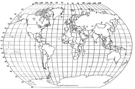 Latitude And Longitude Map Printable