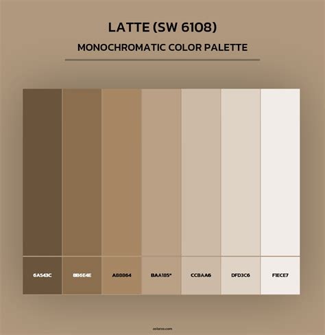 Latte Paint Color Palette