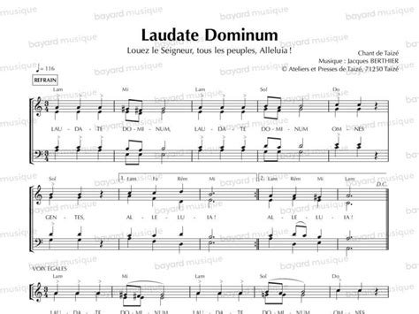 Laudate Dominum Traduction