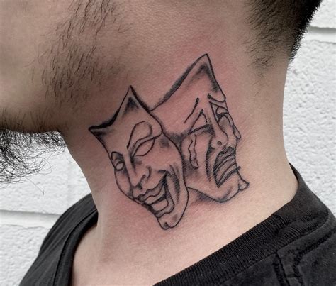Laugh Now Cry Later Neck Tattoo