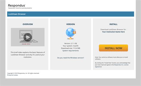 Launch the Respondus Lockdown Browser and log in to your learning management system