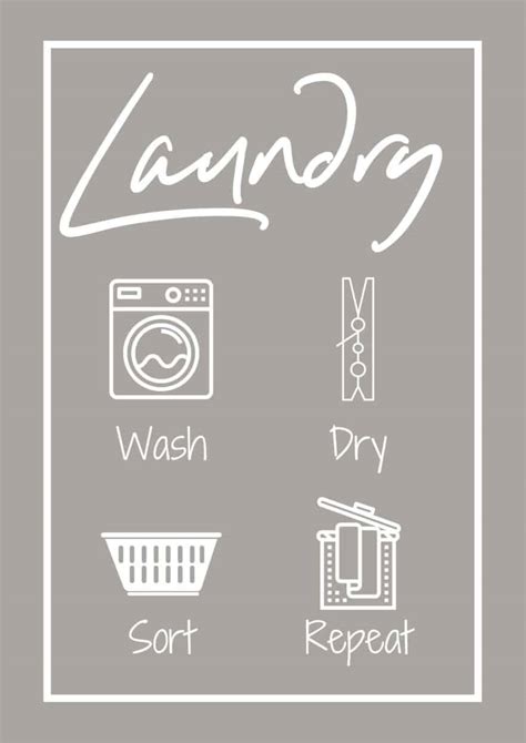 Laundry Room Signs Printable