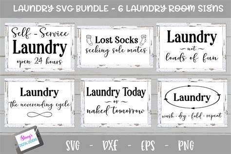 Download Laundry SVG Bundle, Laundry Room Signs Files For Crafts