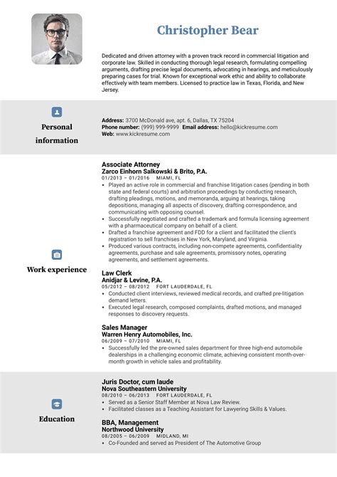 Law Clerk Resume