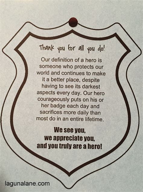 Law Enforcement Appreciation Day Cards Printable