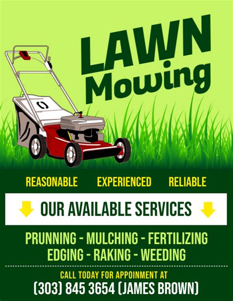Lawn Mowing Flyer Template