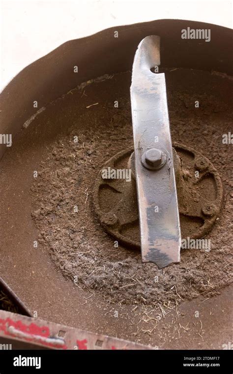 Broken lawn mower blade