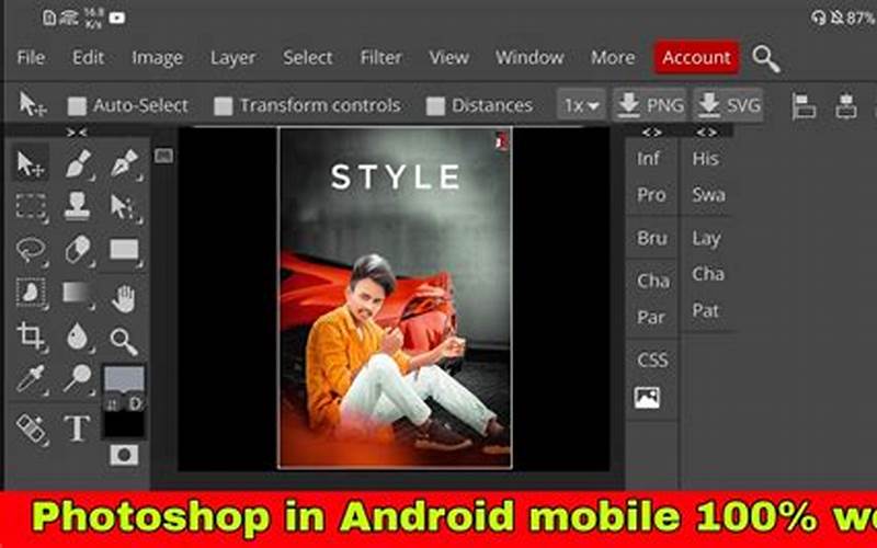 Layar Adobe Photoshop Untuk Android