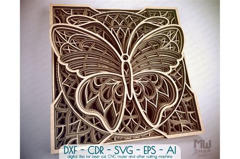 Download Layered Butterfly Bundle Commercial Use DXF Files
