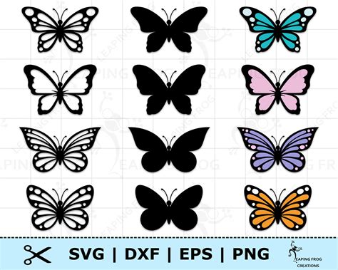 Download Layered Butterfly Bundle Silhouette DXF Files