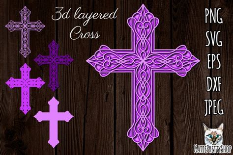 Layered Cross SVG: Adding Depth and Dimension to Your Crafts!