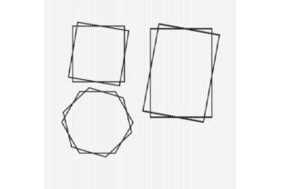 Download Layered Stacked Square Hexagon Frames Cut Files