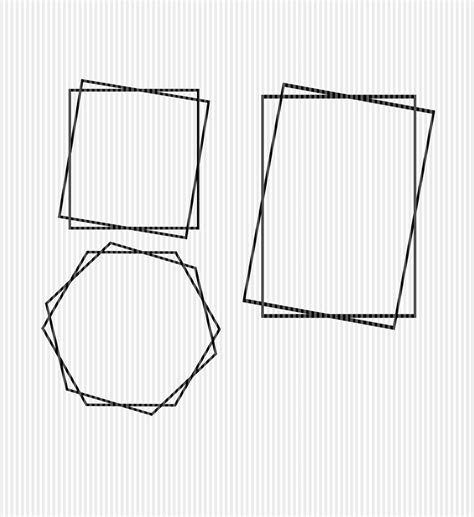 Download Layered Stacked Square Hexagon Frames Files