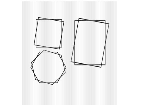 Download Layered Stacked Square Hexagon Frames Printable