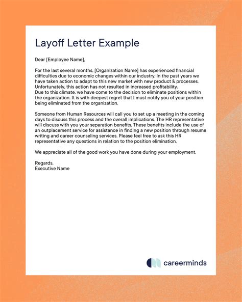 Layoff Template Letter