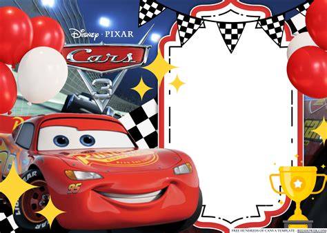 Layout Blank Cars Invitation Template