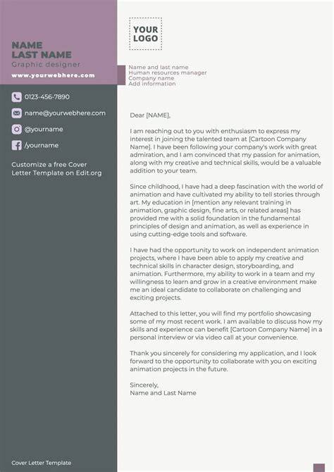Layout Cover Letter Template Free Download