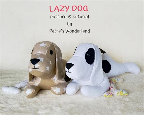 Lazy Dog Stuffed Animal Pdf Sewing Patterns And Tutorials - Etsy