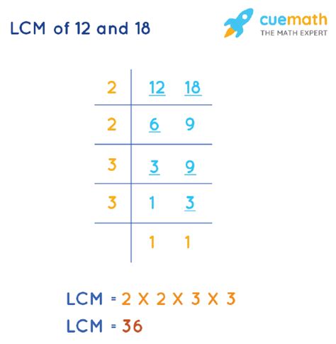 Lcm For 12 And 18