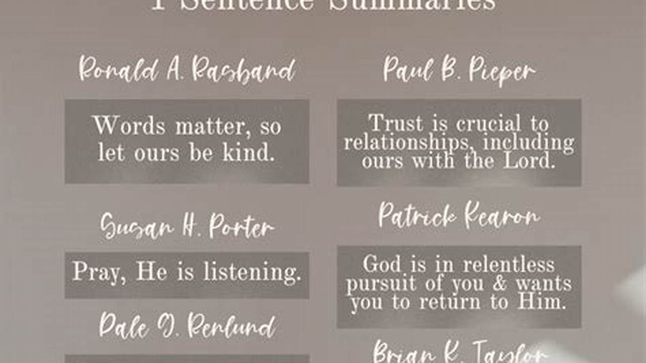 Lds Conference 2024 Summaries Pdf Free Download