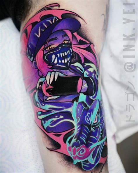 Kayn tattoo by Gustavo Takazone Instagram gtakazone