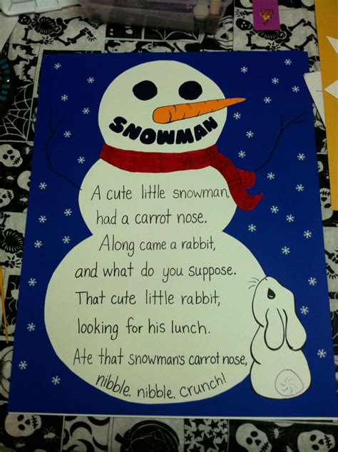 Lean This Snowman Against The Wall Poem Printable